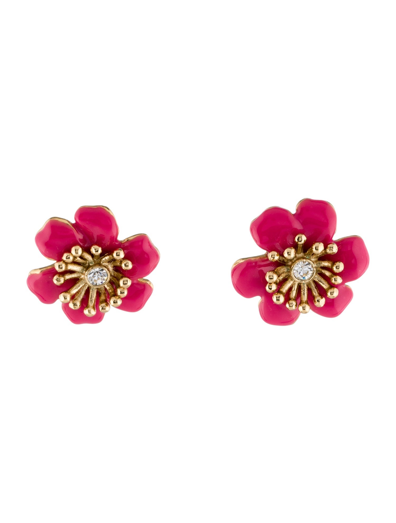Kate Spade New York Crystal & Enamel Flower Stud Earrings