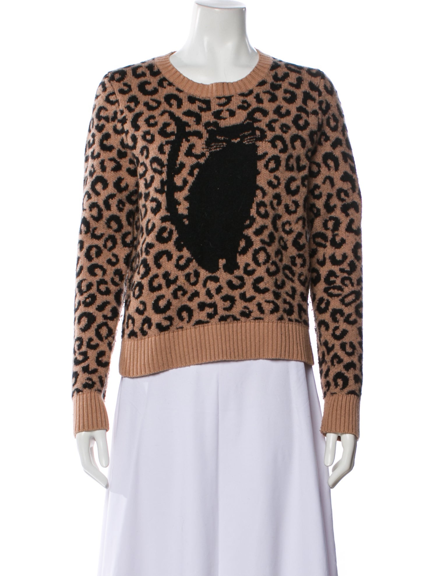 Kate Spade New York Animal Print Crew Neck Sweater