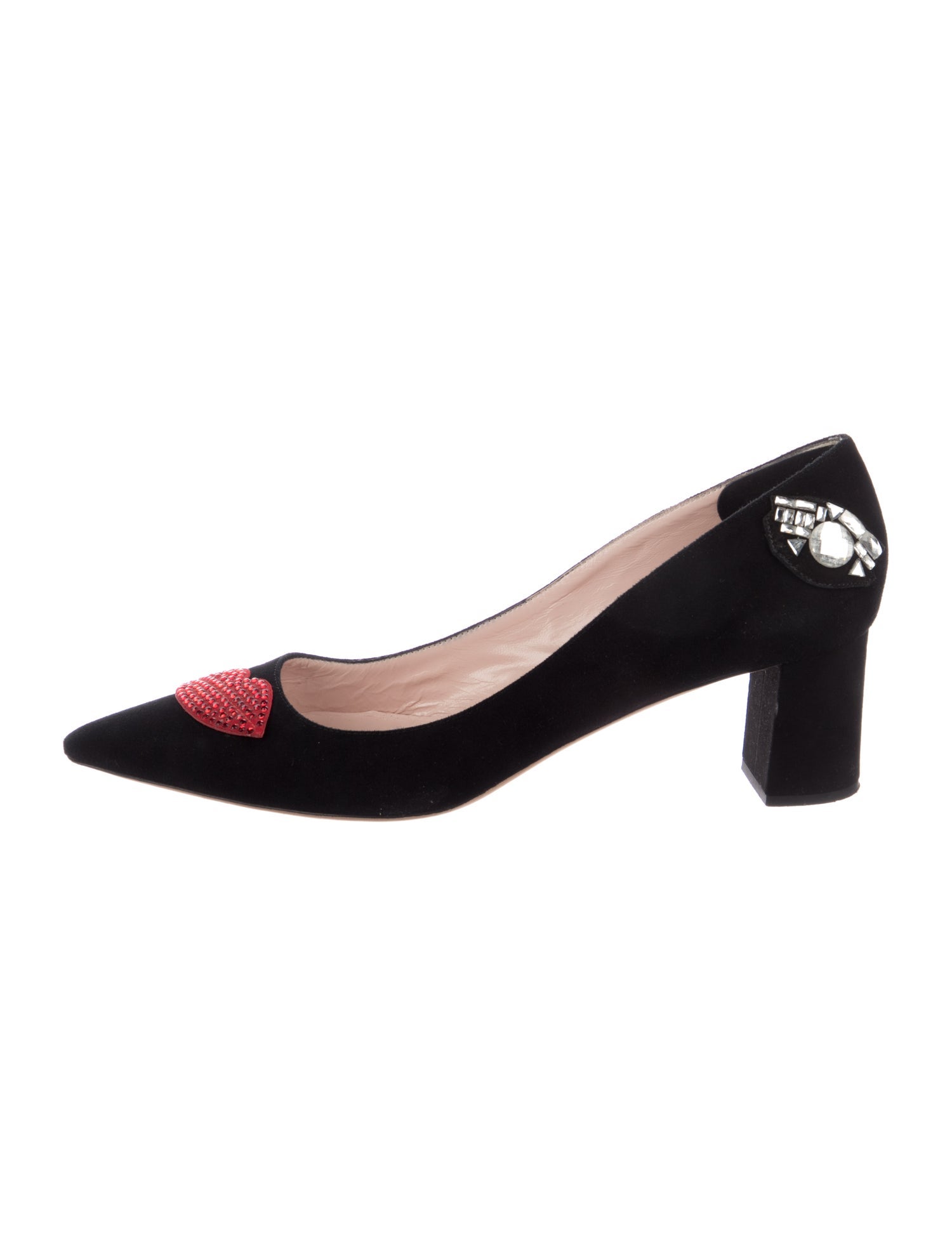 Kate Spade New York Suede Crystal Embellishments Pumps