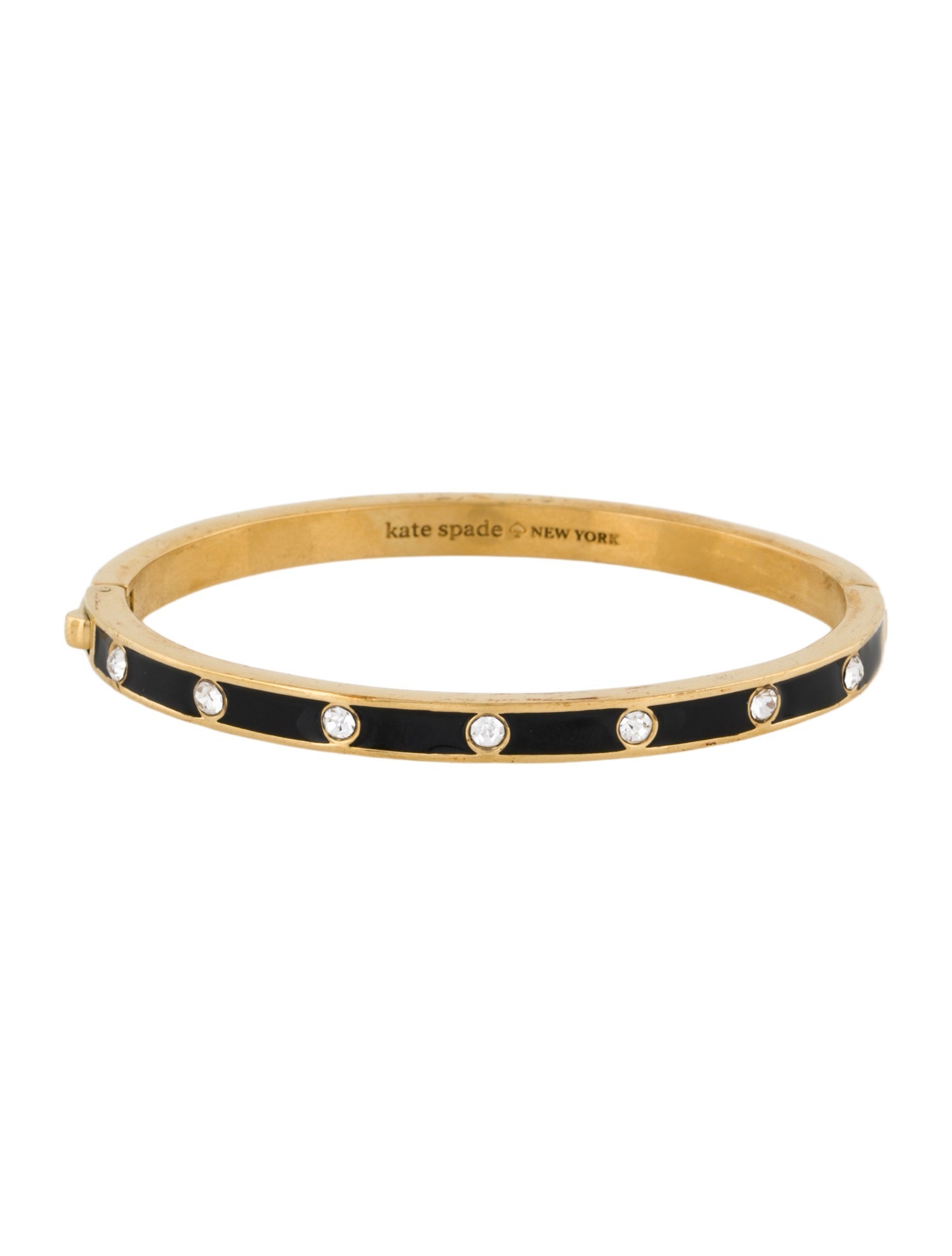 Kate Spade New York Crystal & Enamel Hinge Bangle Bracelet
