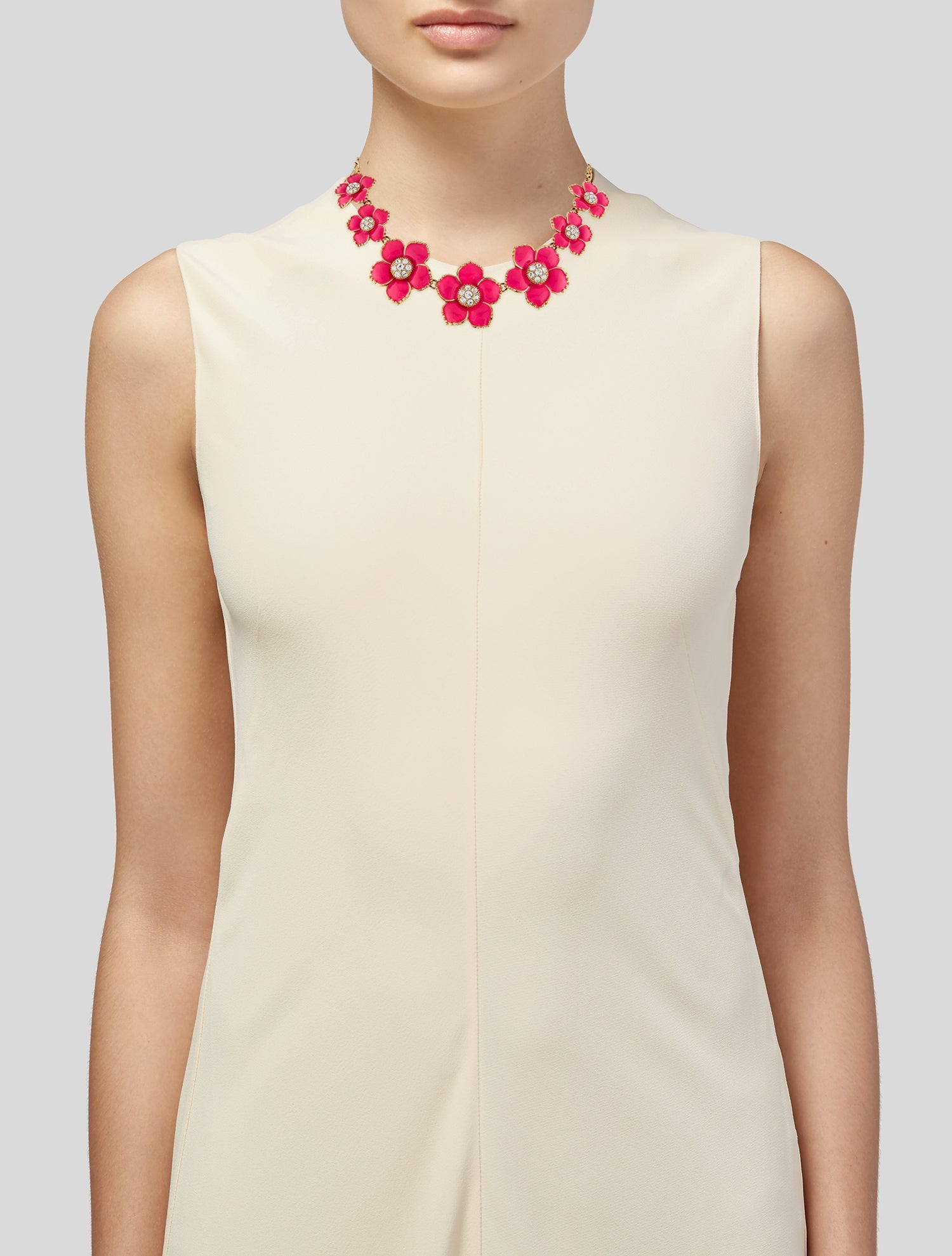Kate Spade New York Crystal & Enamel Flower Collar Necklace