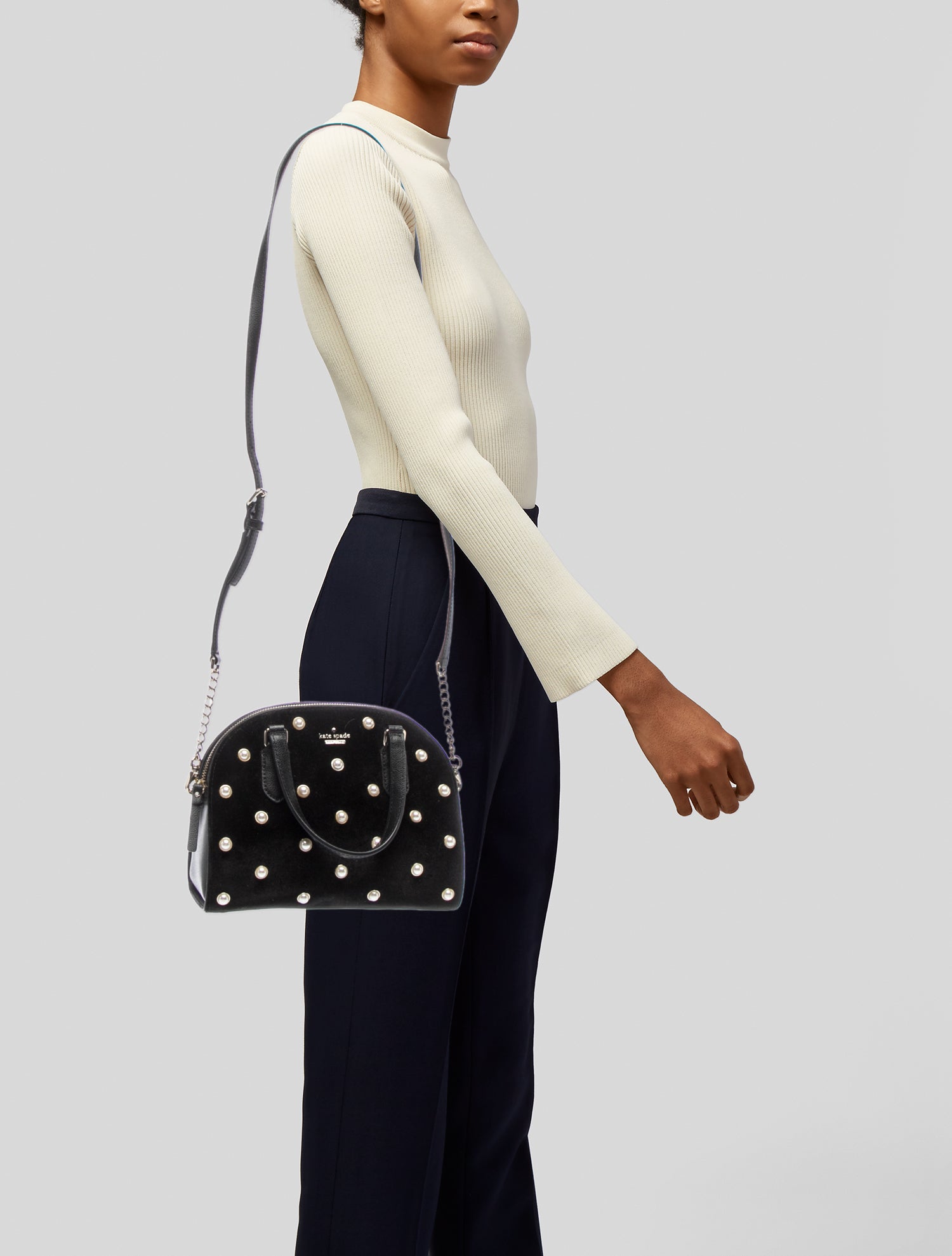 Kate Spade New York Velvet Top Handle Bag