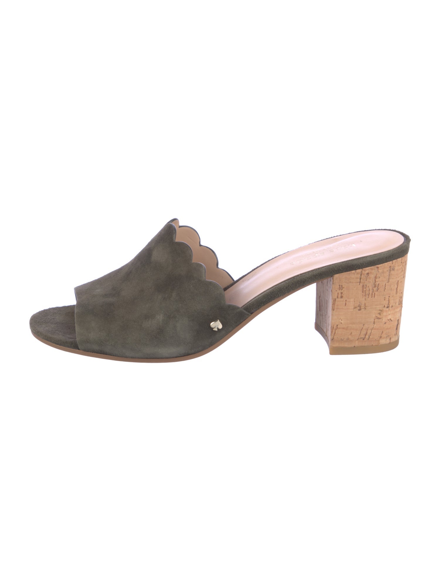 Kate Spade New York Suede Scalloped Accent Slides