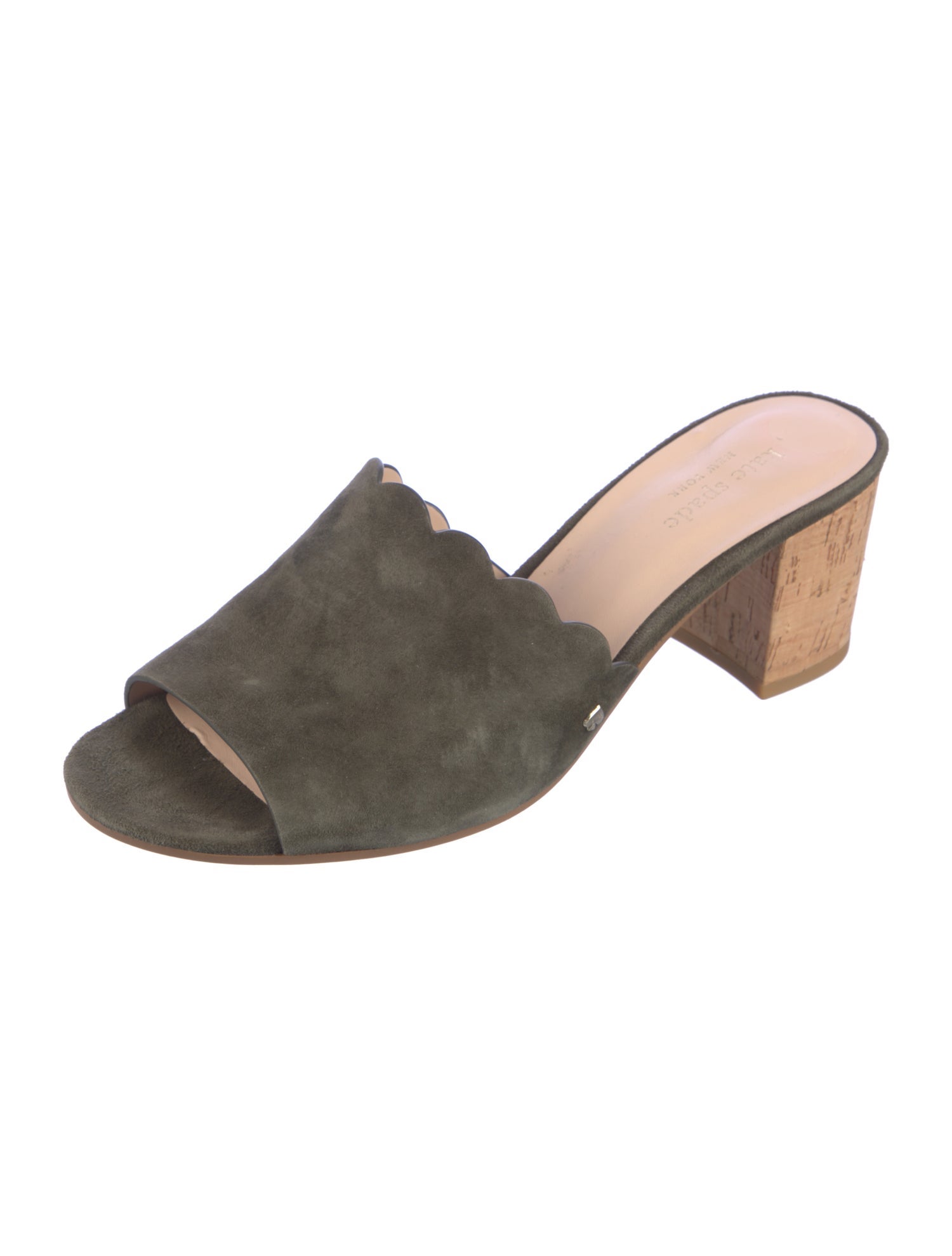 Kate Spade New York Suede Scalloped Accent Slides