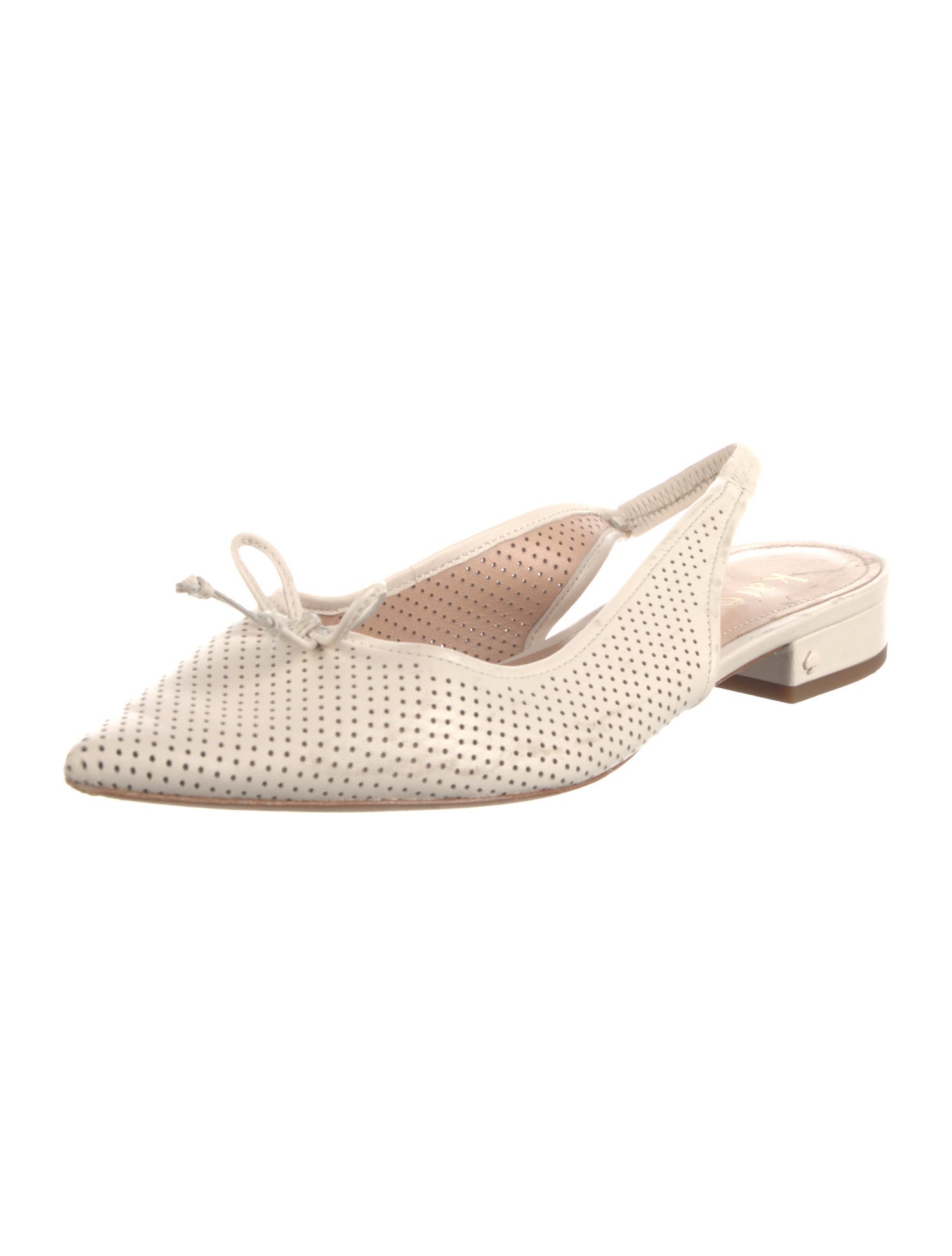 Kate Spade New York Leather Bow Accents Slingback Flats