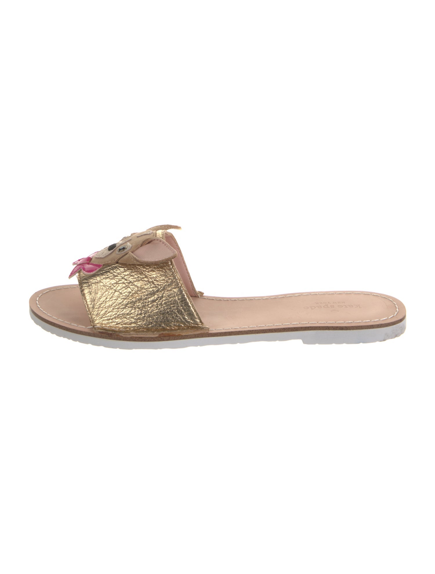 Kate Spade New York Leather Glitter Accents Slides