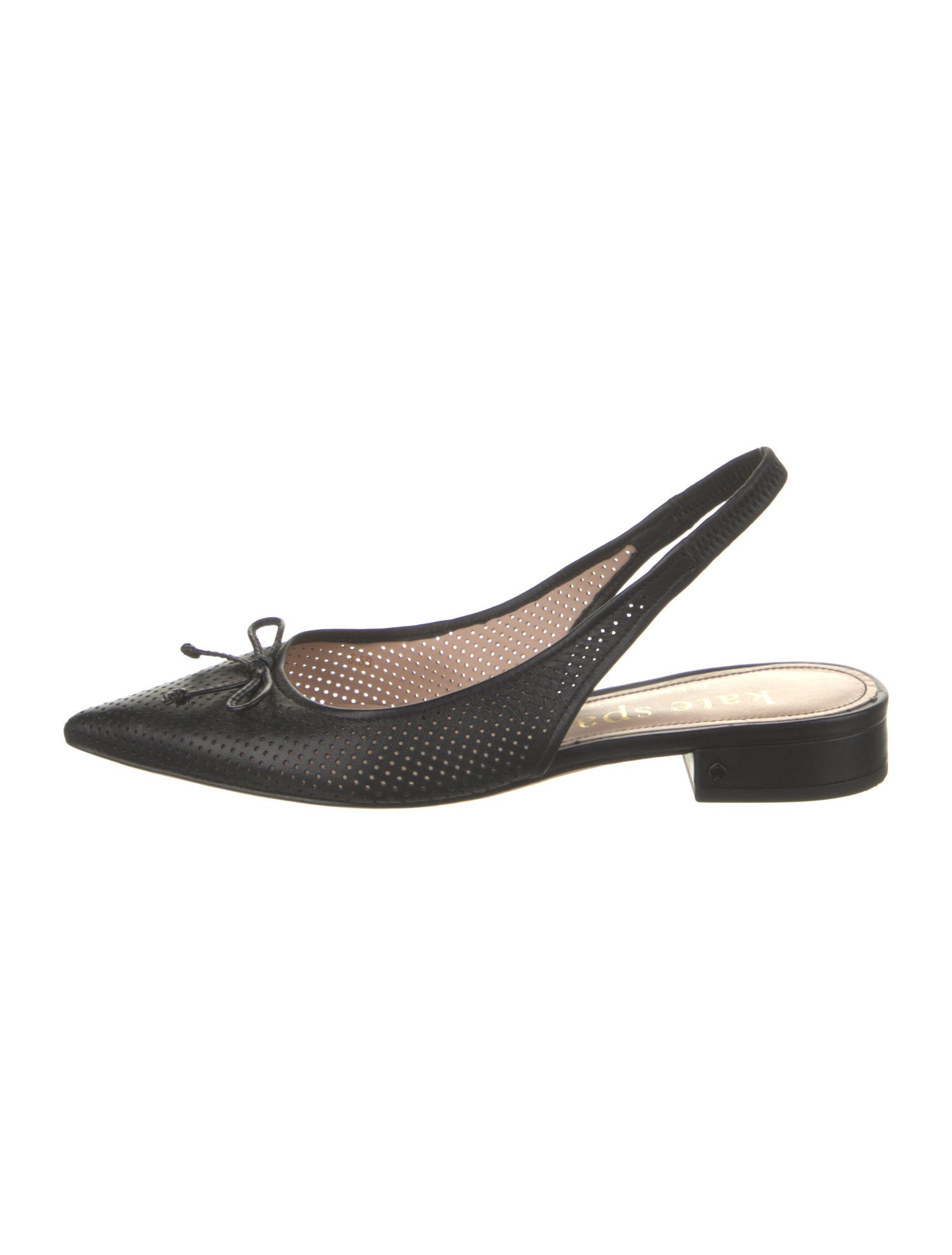 Kate Spade New York Leather Bow Accents Slingback Flats