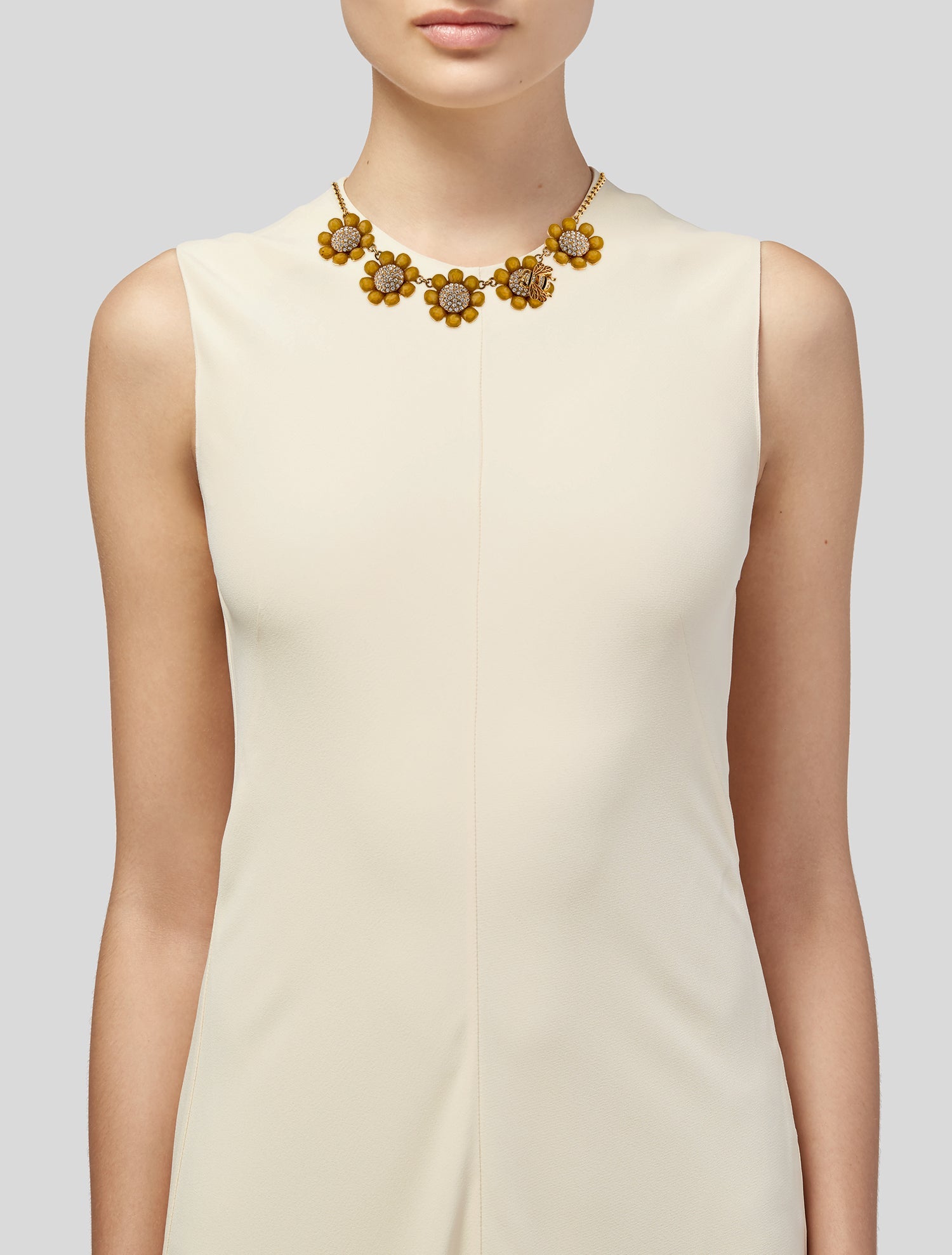 Kate Spade New York Crystal & Resin Honeybee Flower Collar Necklace