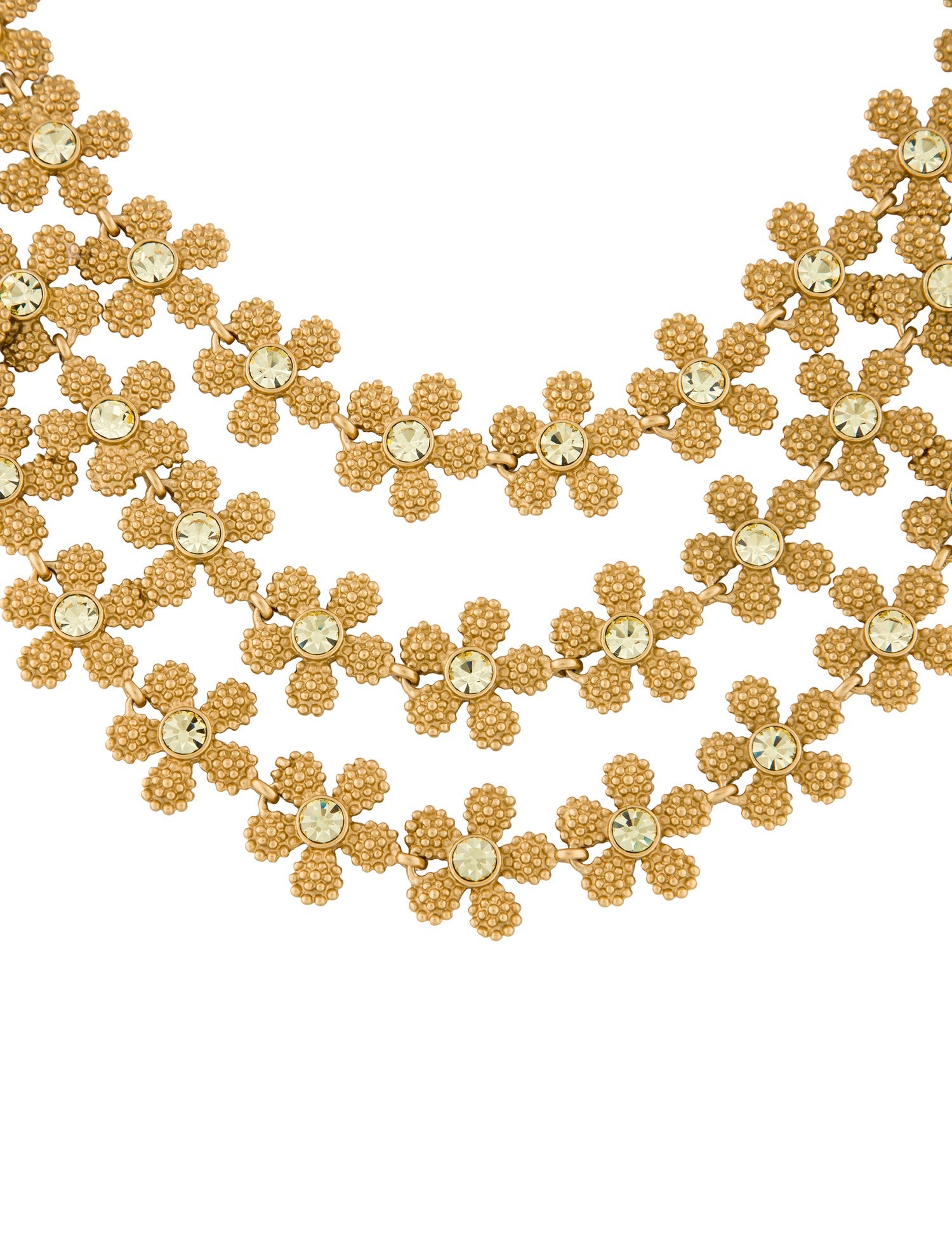 Kate Spade New York Crystal Flower Collar Multi-Layer Necklace