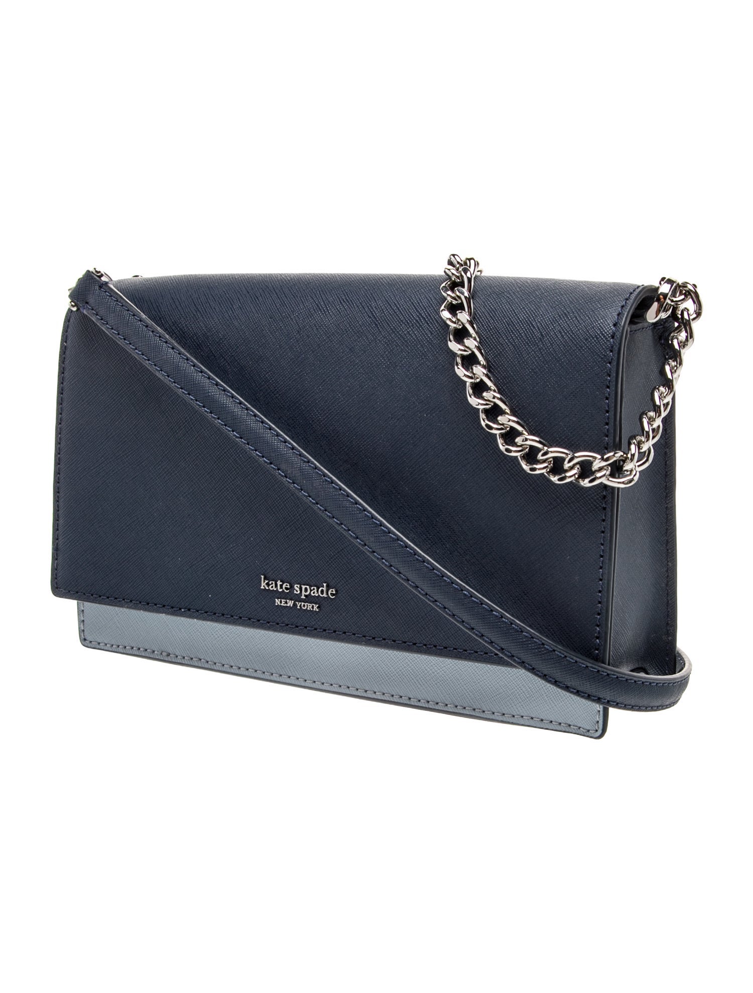 Kate Spade New York Leather Shoulder Bag - Blue Shoulder Bags