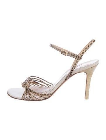Kate Spade New York Embossed Leather Knot Sandals