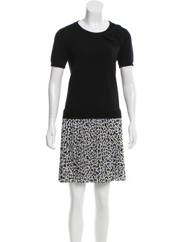 Kate Spade New York Floral Knit-Accented Dress