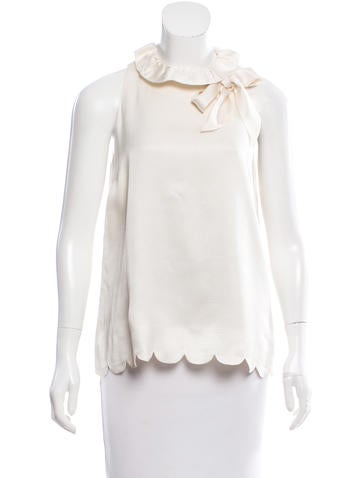 Kate Spade New York Ruffle-Trimmed Silk Top