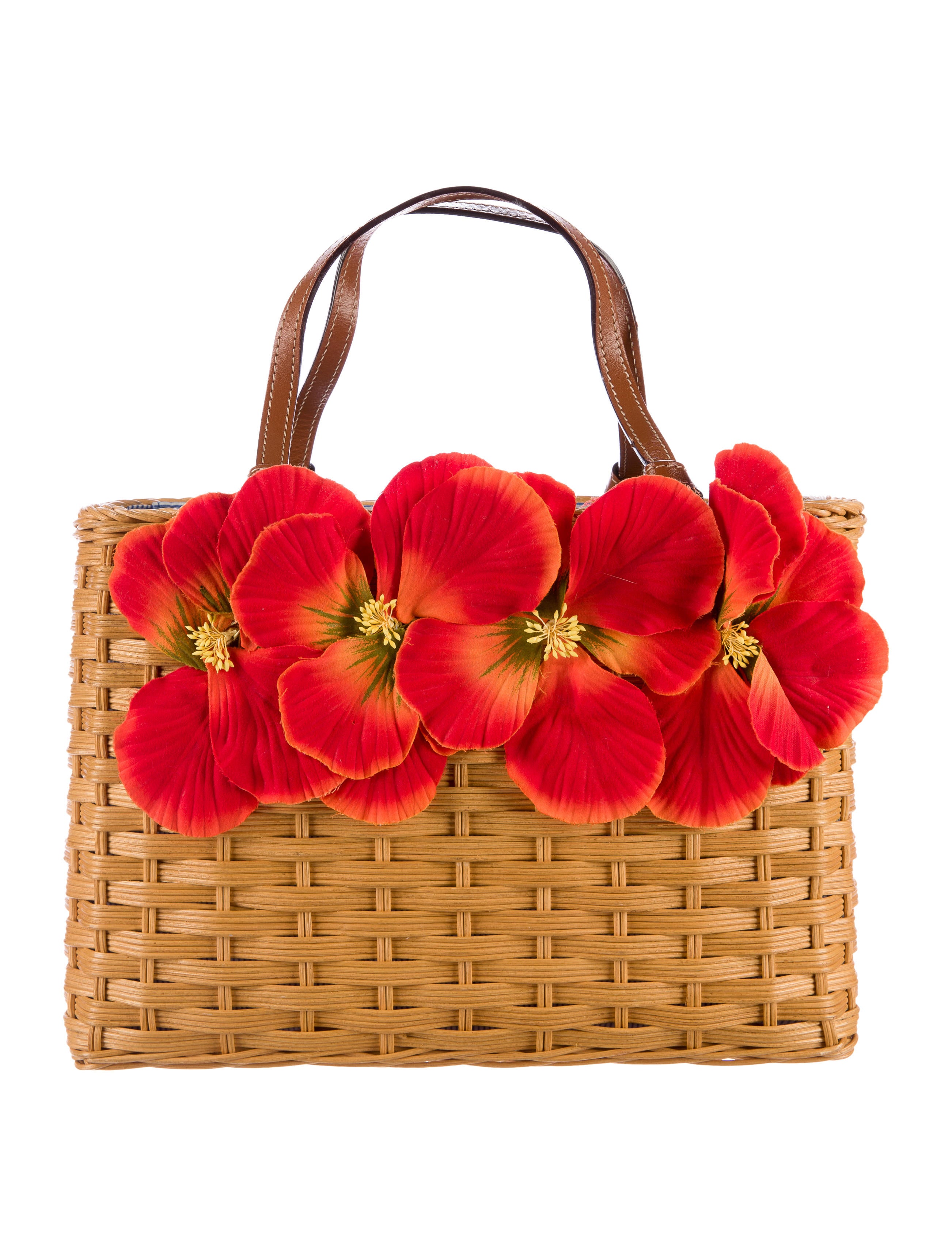 Kate Spade New York Floral Wicker Tote Neutrals Totes, Handbags
