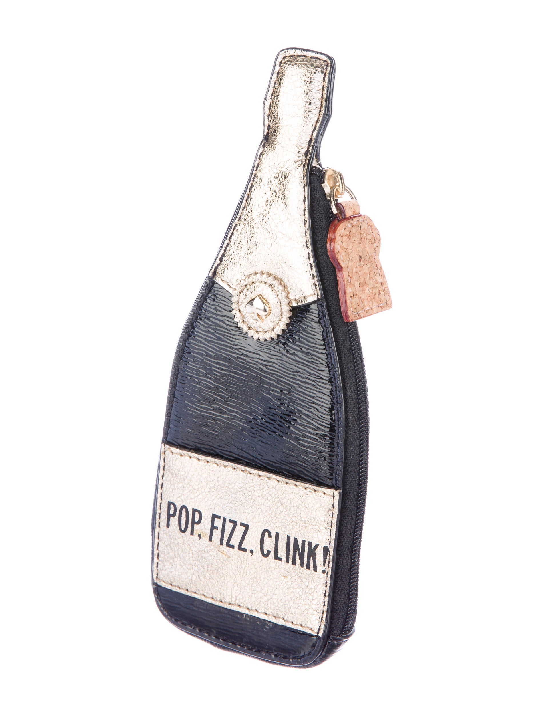 Kate Spade New York Champagne Bottle Coin Purse Black Wallets