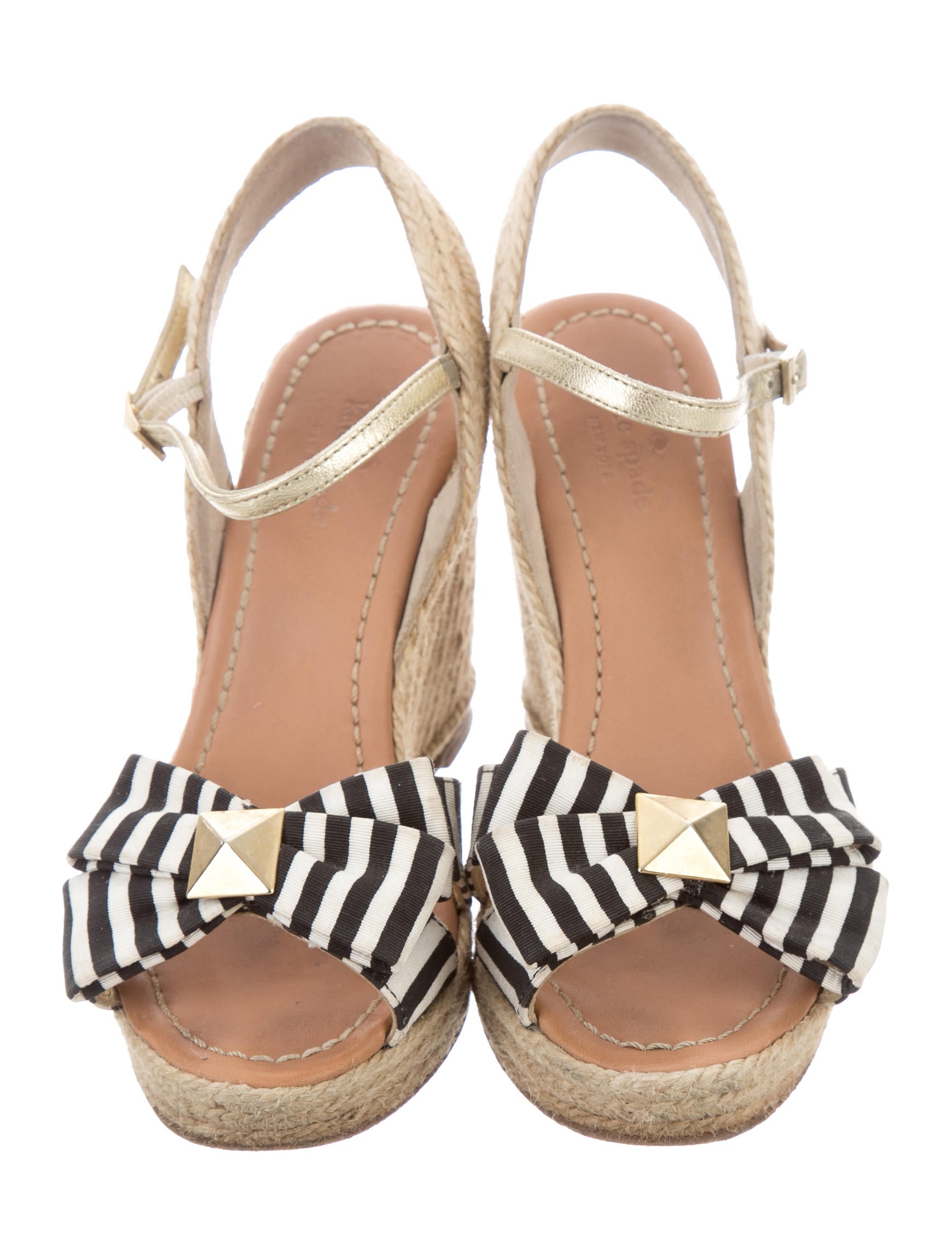 kate spade white wedges