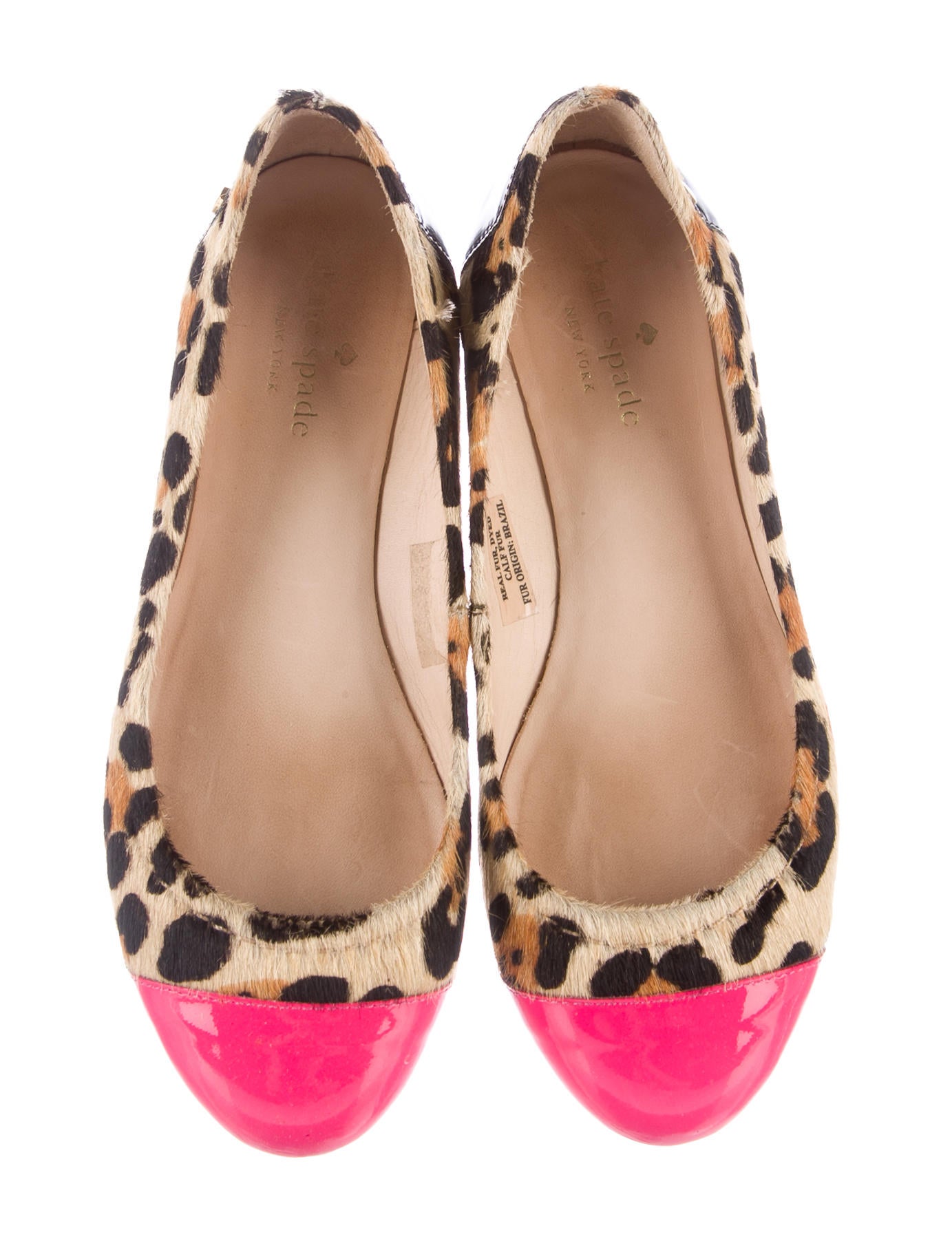 Kate Spade New York Leopard CapToe Flats Shoes WKA63663 The RealReal