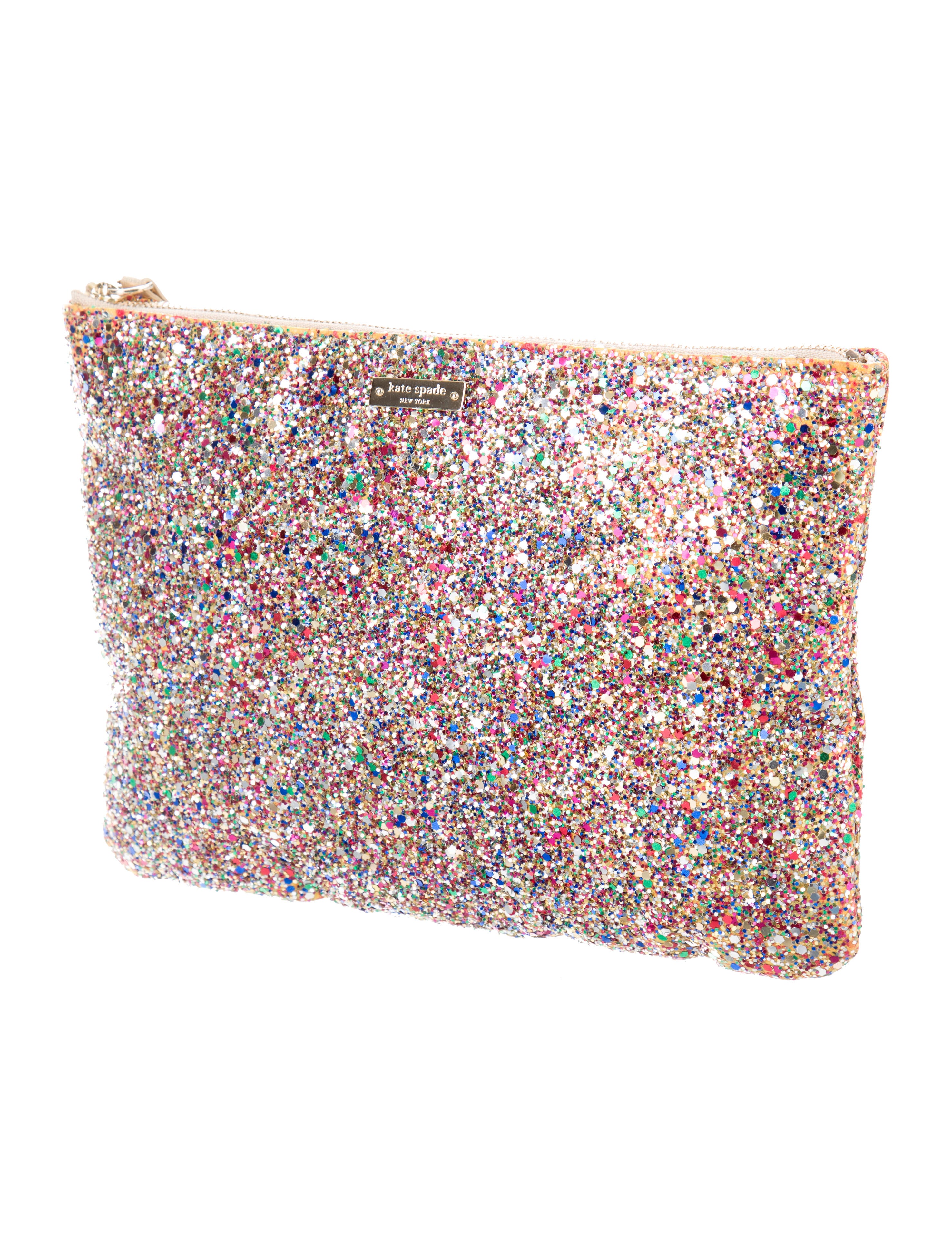 Kate Spade New York Gia Glitter Pouch Handbags WKA65294 The RealReal
