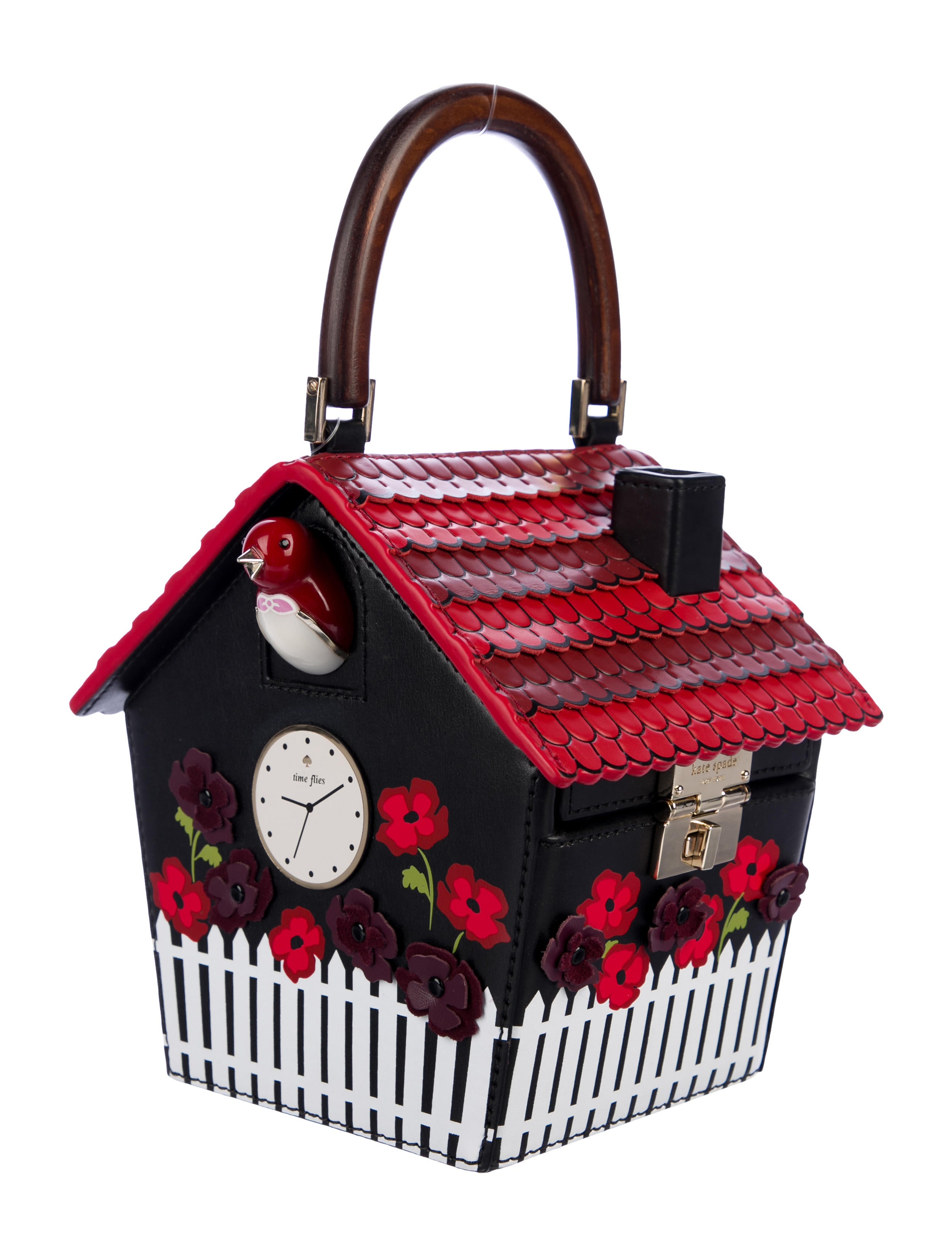 Kate Spade New York Ook La La Cuckoo Clock Bag - Black Handle Bags