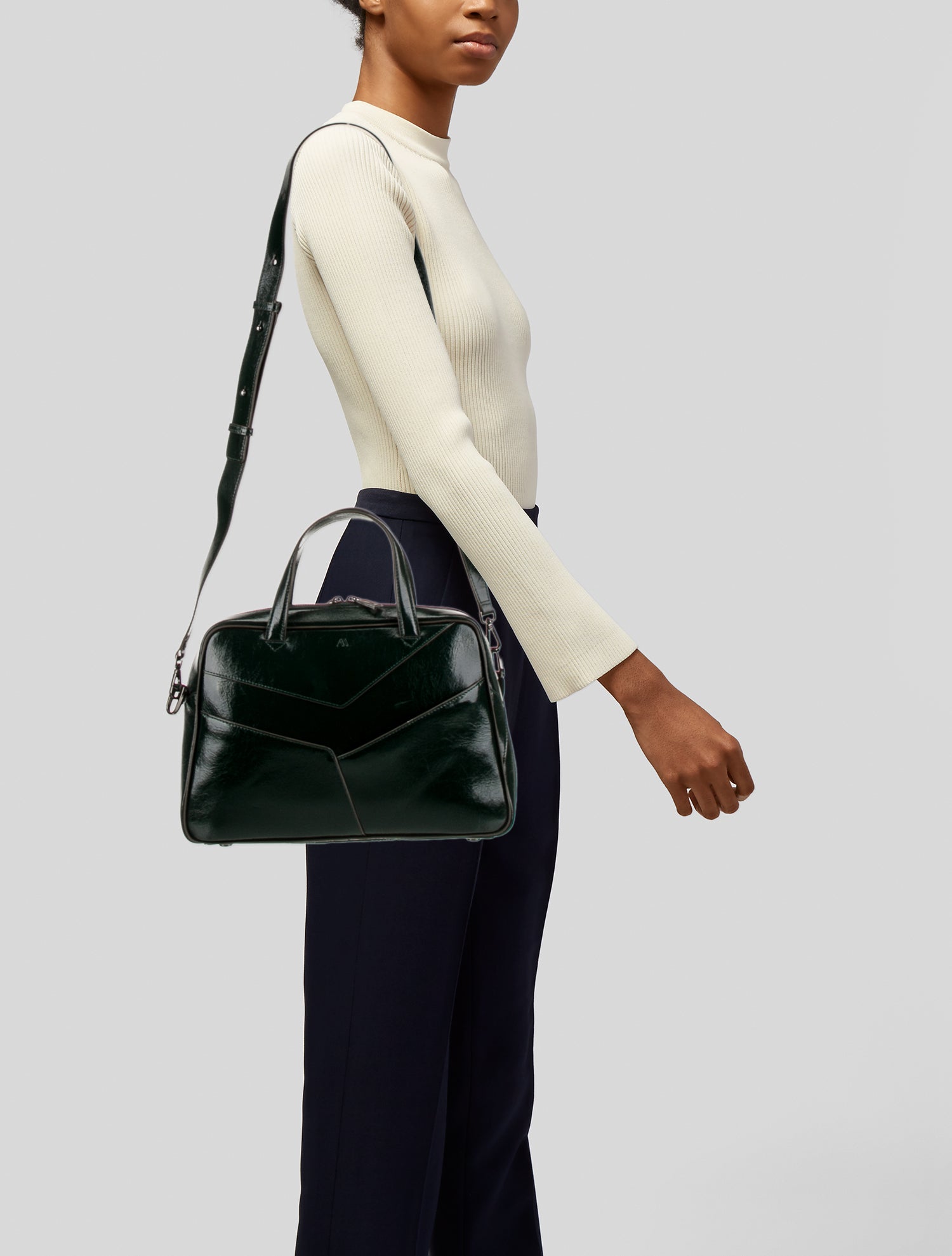 KAAI Leather Top Handle Bag