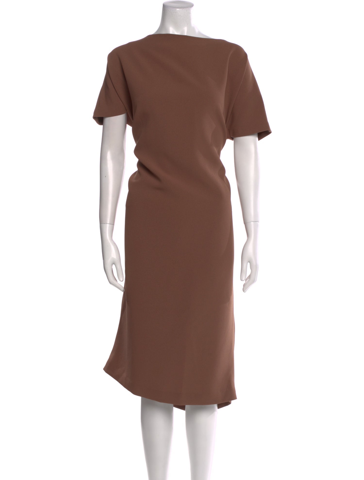 Kaarem Bateau Neckline Midi Length Dress