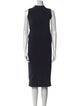 Kaarem Mock Neck Midi Length Dress