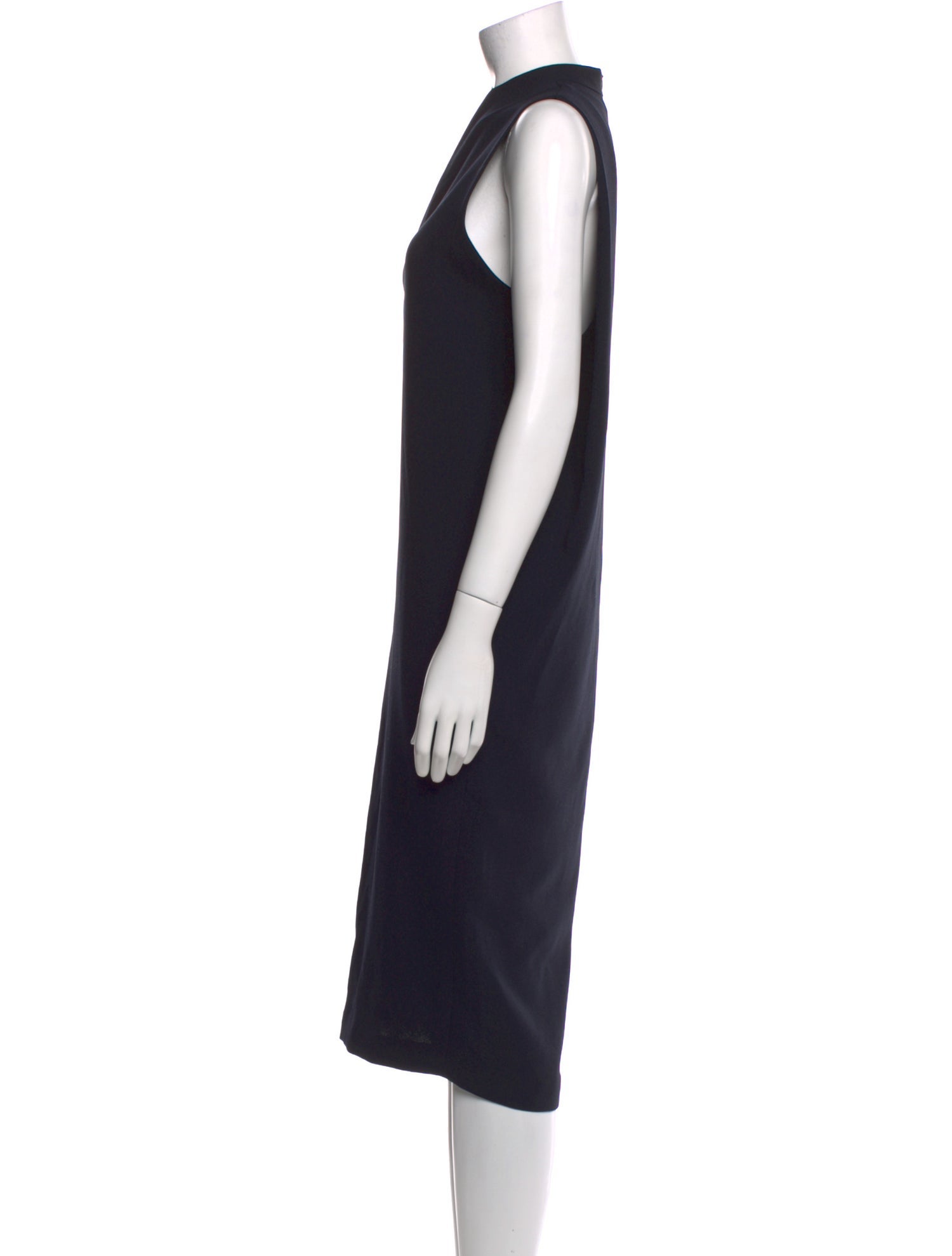 Kaarem Mock Neck Midi Length Dress