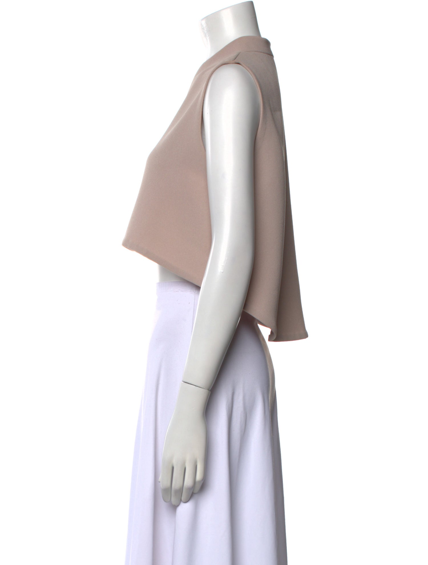 Kaarem Crew Neck Sleeveless Crop Top