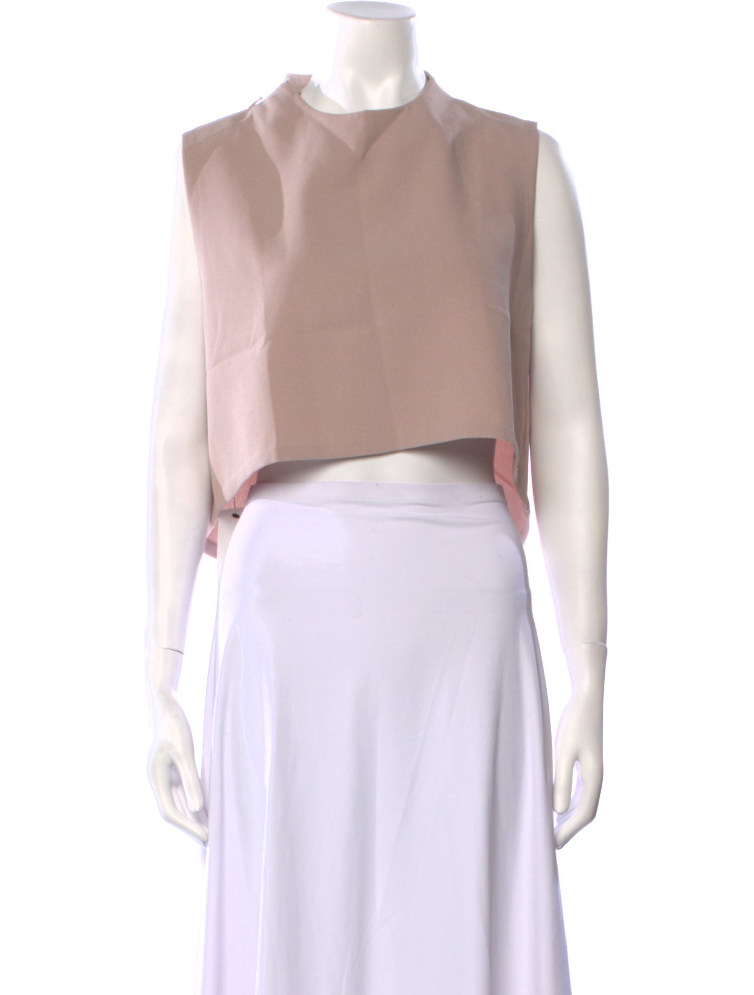 Kaarem Crew Neck Sleeveless Crop Top