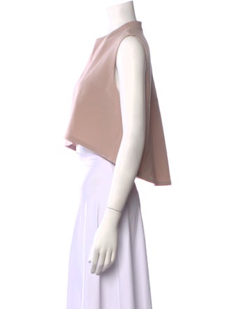 Kaarem Crew Neck Sleeveless Crop Top