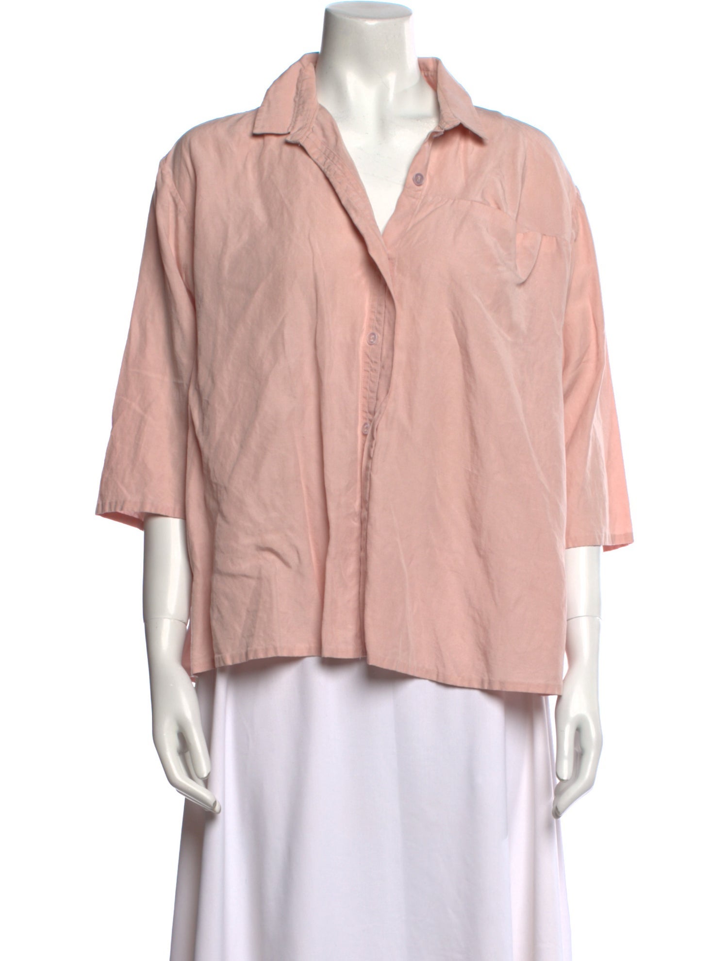 Kaarem V-Neck Three-Quarter Sleeve Blouse