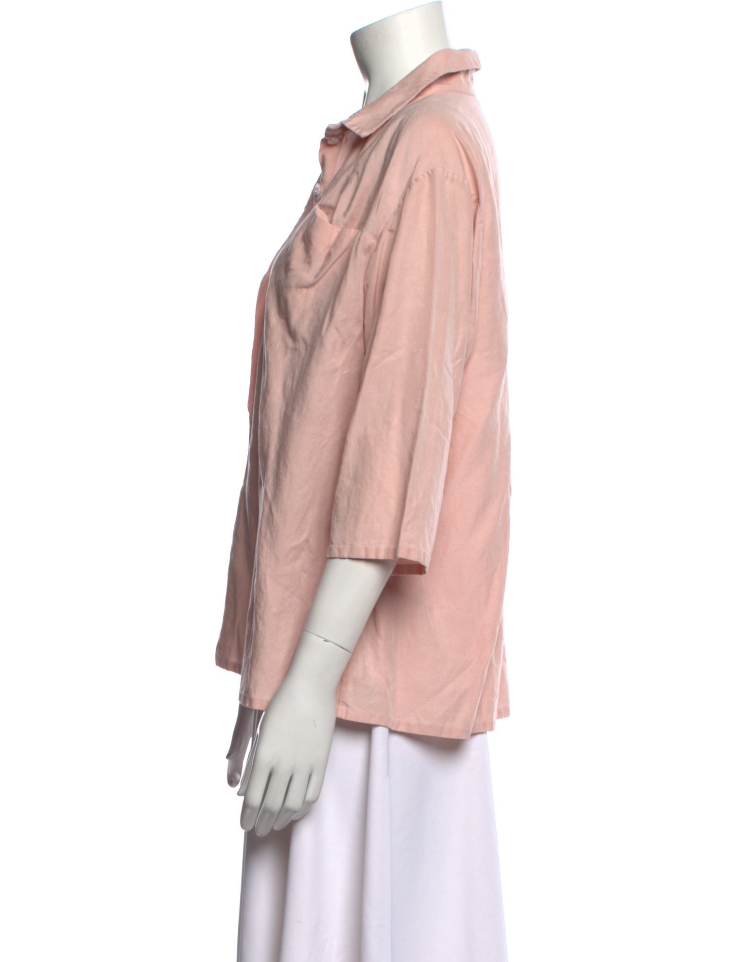 Kaarem V-Neck Three-Quarter Sleeve Blouse