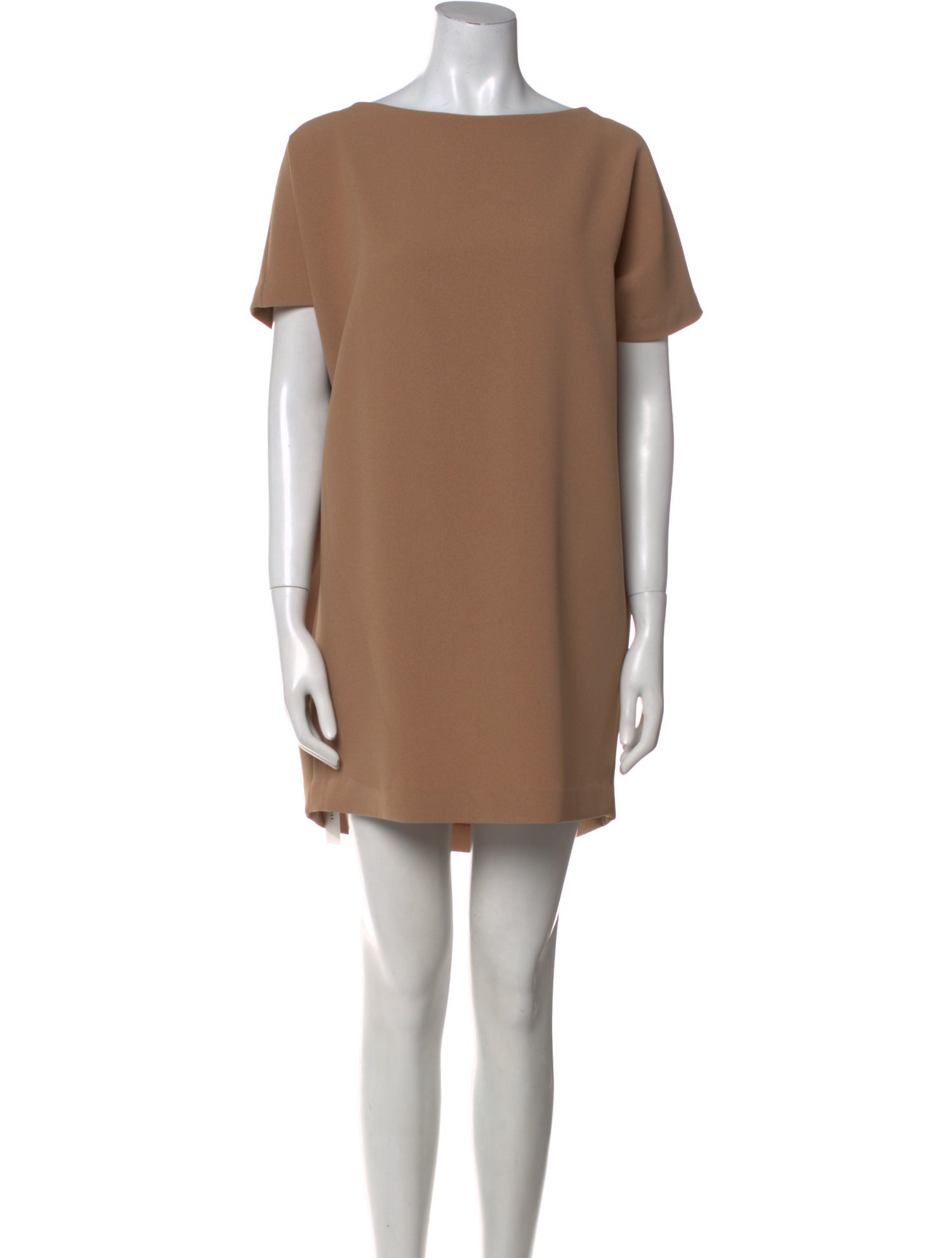 Kaarem Bateau Neckline Mini Dress