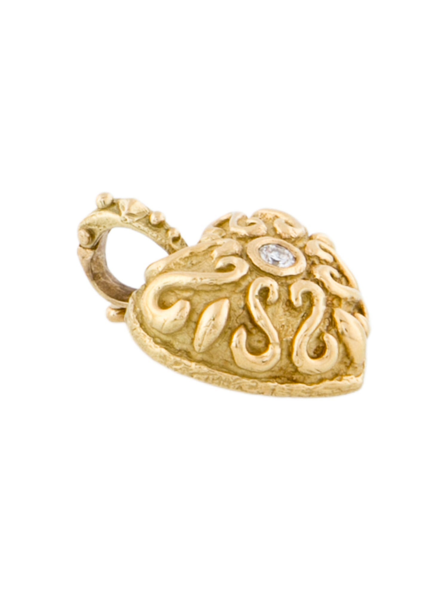 Katy Briscoe 18K Diamond Ma Cherie Heart Pendant