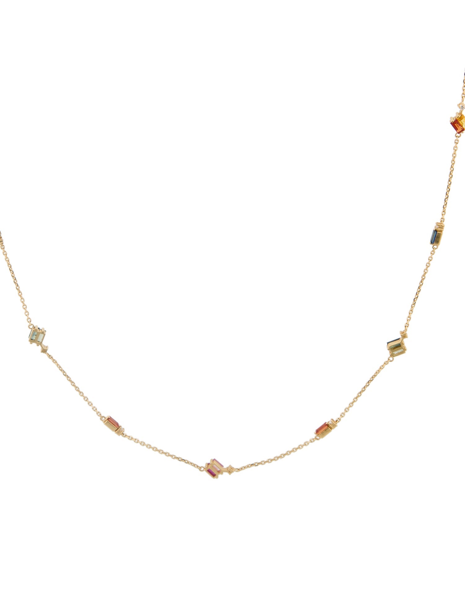 KALAN by Suzanne Kalan 18K Sapphire, Ruby & Diamond Station Necklace