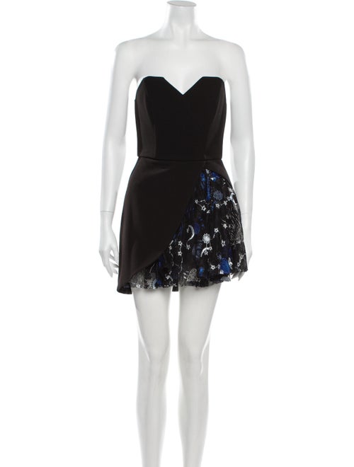 Kalmanovich Strapless Mini Dress Black