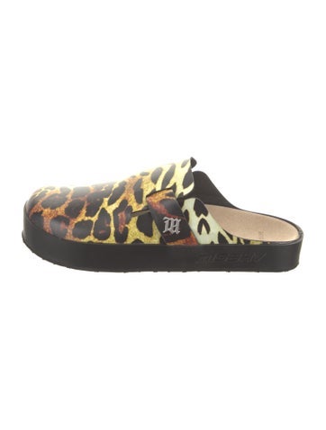 Misbhv Flats Leather Animal Print Mules Us11, It41 | 11