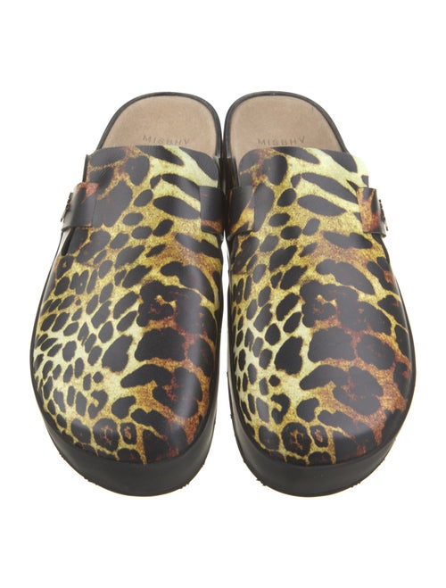 MISBHV Leather Animal Print Mules