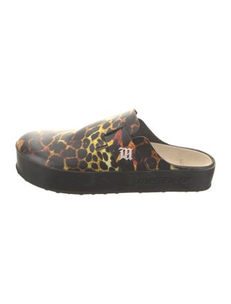 MISBHV Leather Animal Print Mules