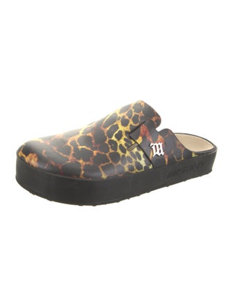 MISBHV Leather Animal Print Mules