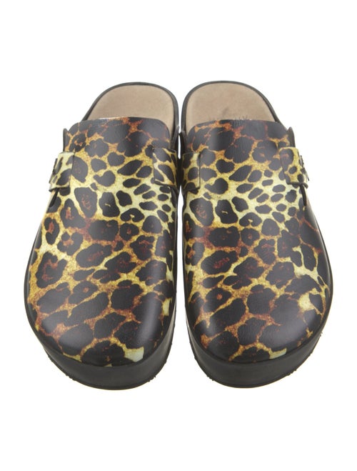 MISBHV Leather Animal Print Mules