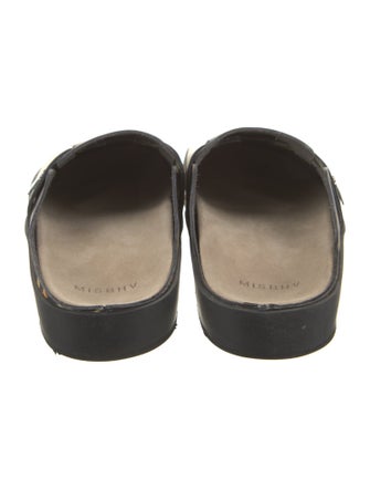 MISBHV Leather Animal Print Mules
