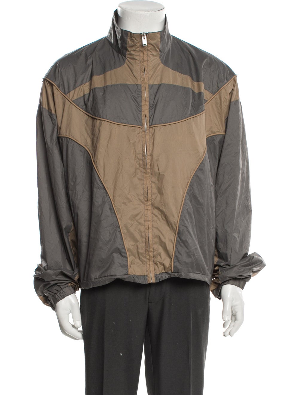 Misbhv Windbreaker Neutrals Colorblock Pattern Collar