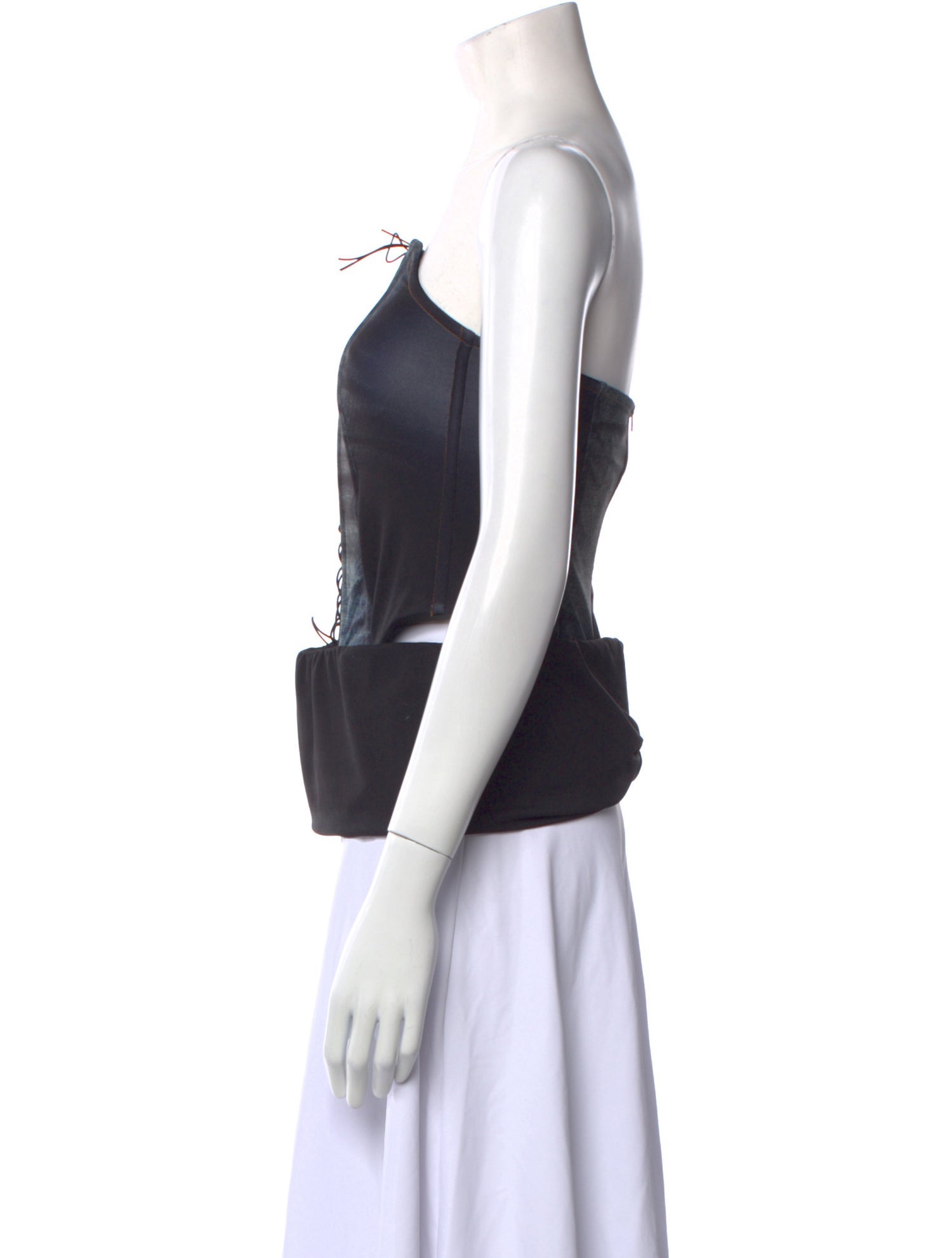 MISBHV Nylon Strapless Crop Top