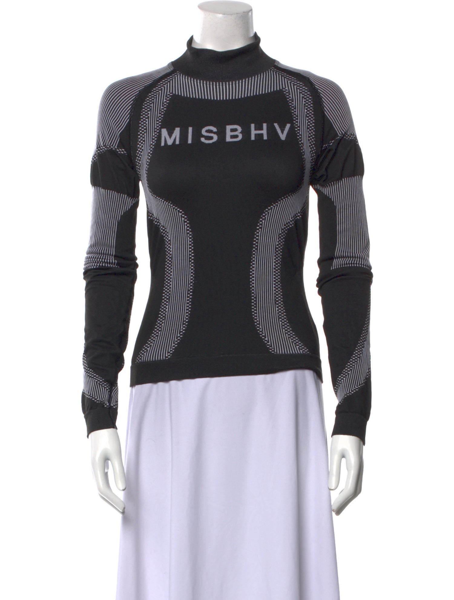 MISBHV Graphic Print Turtleneck Sweatshirt