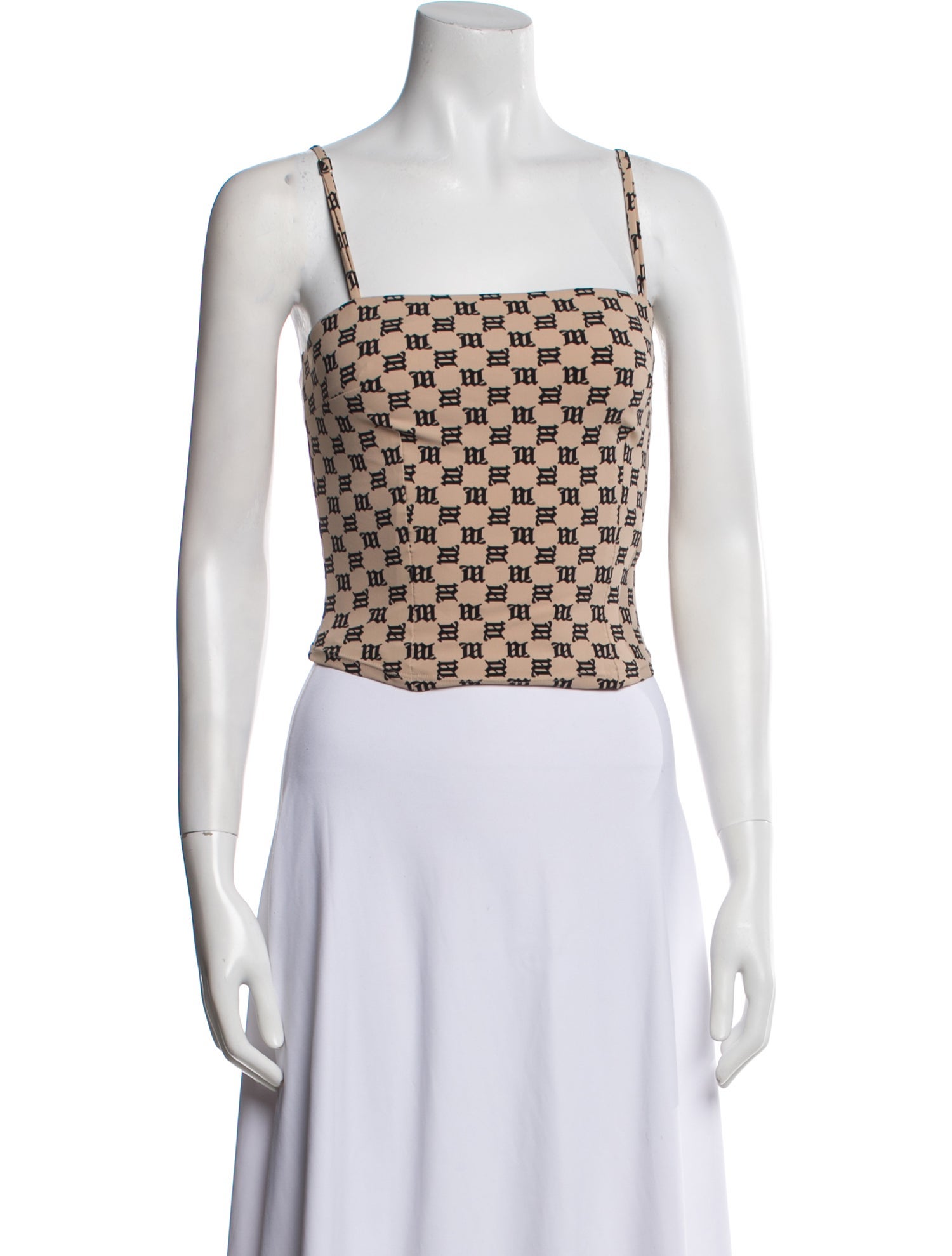 MISBHV Printed Square Neckline Crop Top