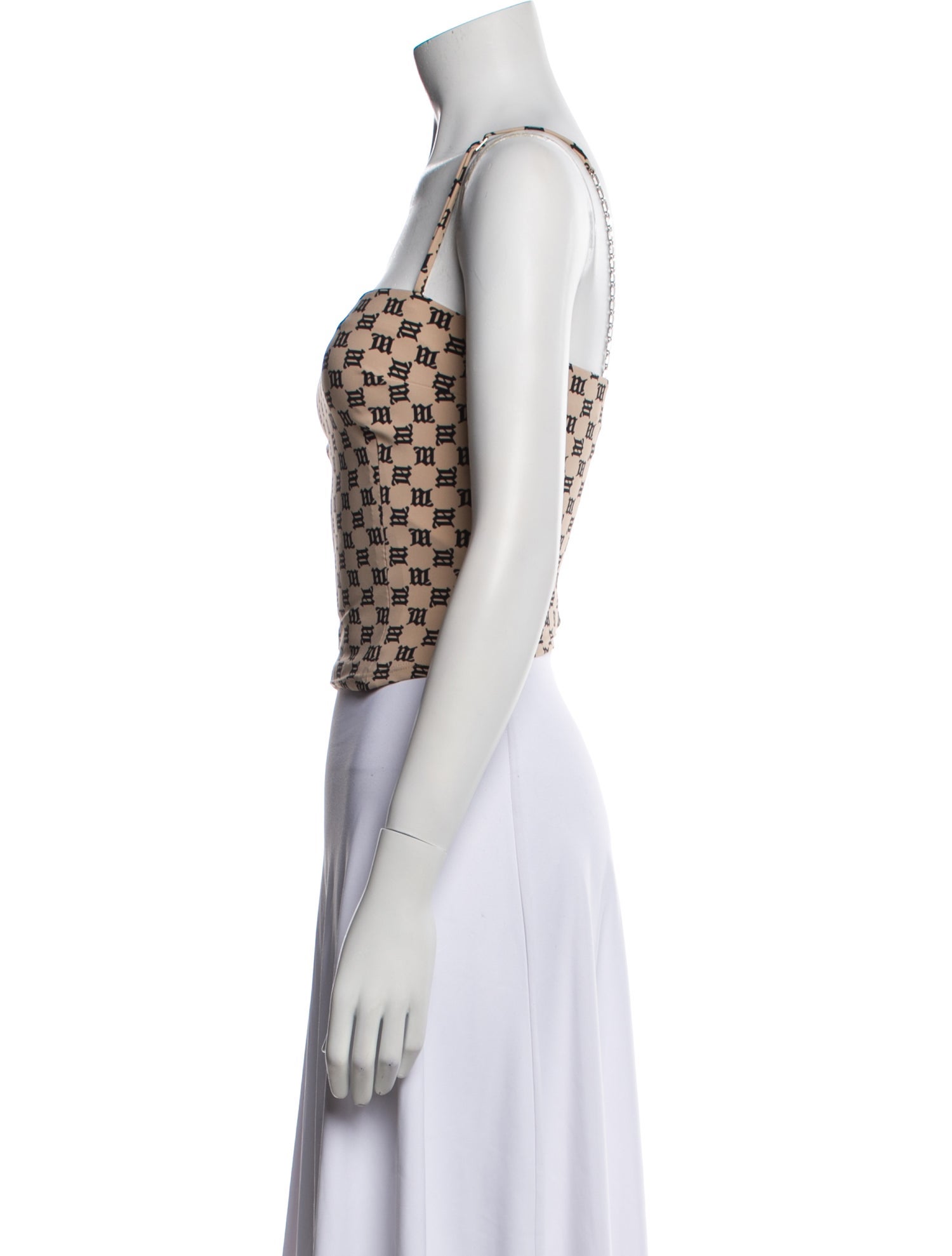 MISBHV Printed Square Neckline Crop Top