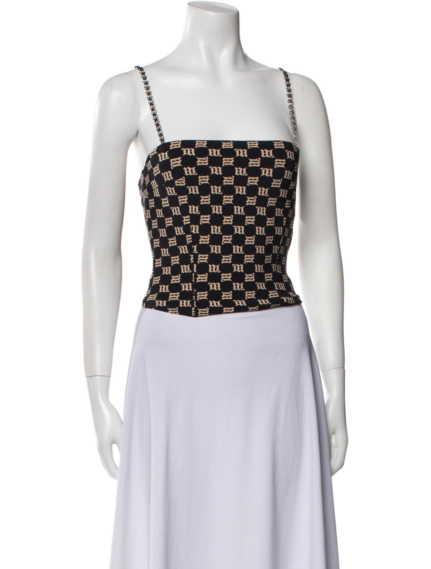 MISBHV Printed Square Neckline Crop Top