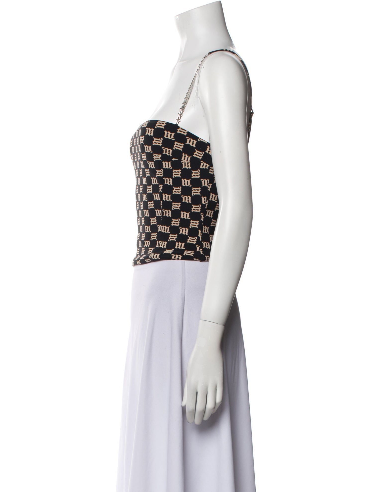 MISBHV Printed Square Neckline Crop Top