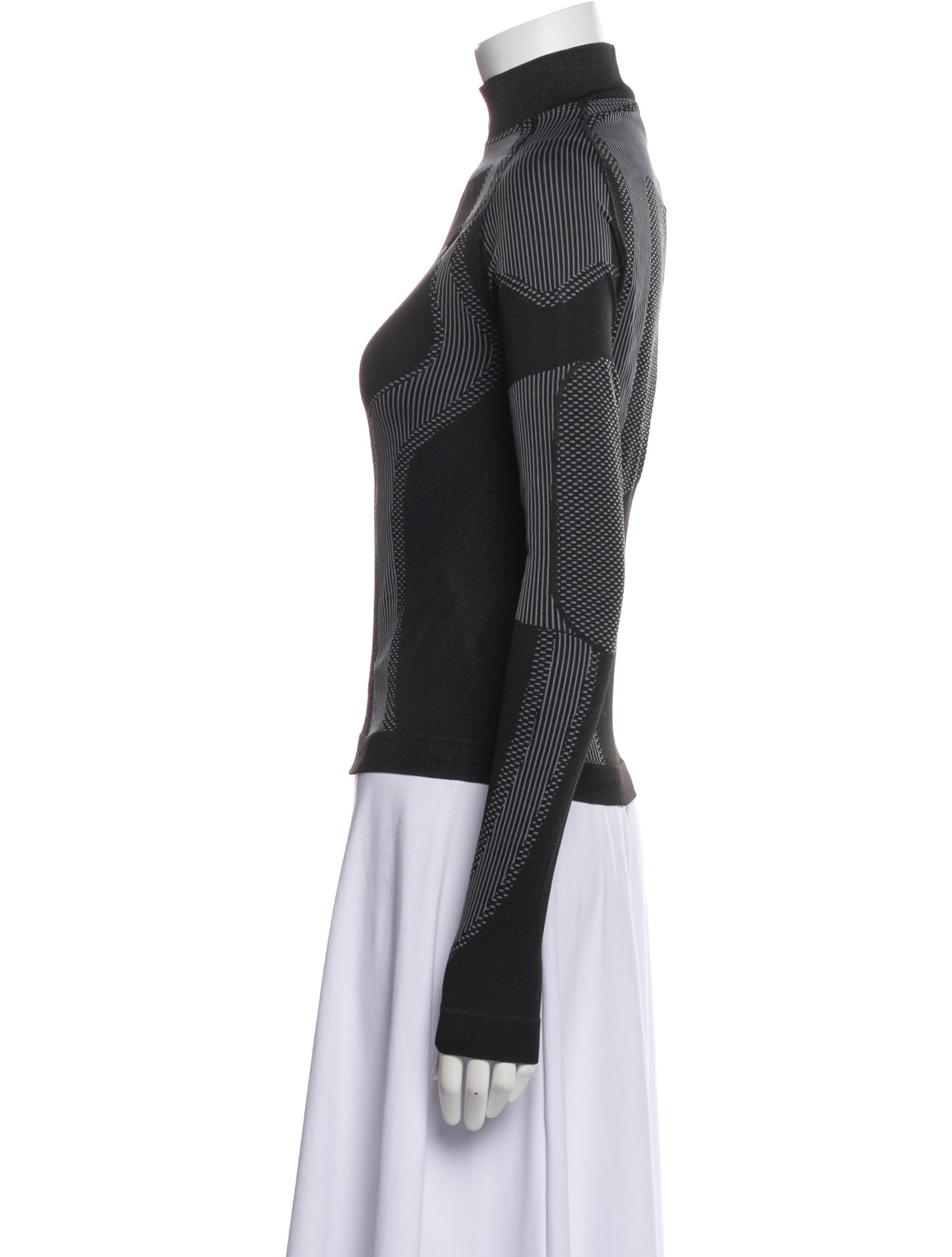 MISBHV Graphic Print Mock Neck Sweatshirt